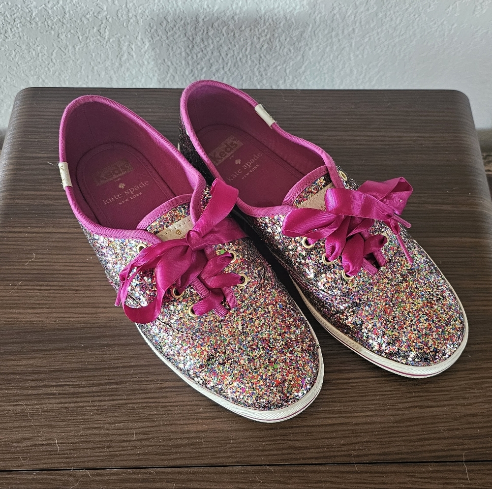 Kate Spade Keds Glitter Sneakers